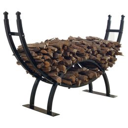 Round Crescent Firewood Rack - One Fourth Cord Log Storage