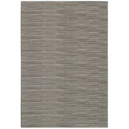 5'3 x 7'6 Neutral Grey Flat Woven Area Rug Indoor Outdoor