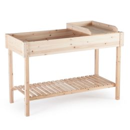 Potting Bench Garden Planting Table in Unfinished Cedar Wood