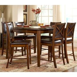 San Francisco 5-Piece Dining Set in Rustic Oak Finish