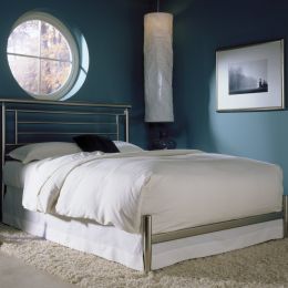 Queen size Modern Metal Bed in Brushed Satin Finish