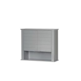 Gray 2 Door Wall Mounted Bathroom Storage Cabinet