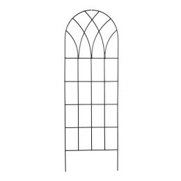 60-inch Gothic Arch Top Metal Wall Trellis for Home Garden