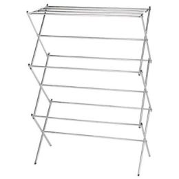 Folding Clothes Drying Rack in Chrome - Air Dry your Laundry