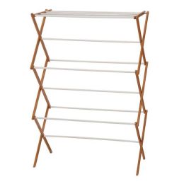 Folding Wood Cloths Laundry Drying Rack