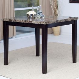 Contemporary 42 x 42 inch Counter Height Dining Table With Faux Marble Top