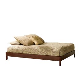 Full size Contemporary Platform Bed Frame in Mahogany Finish