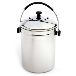 Stainless Steel Kitchen Compost Keeper Bin with Charcoal Filter