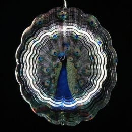 Durable Lightweight Decorative Peacock Wind Spinner for Outdoor Garden