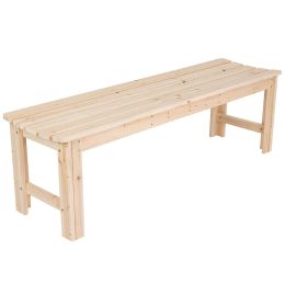 5-Ft Backless Garden Bench in Natural Yellow Cedar Wood