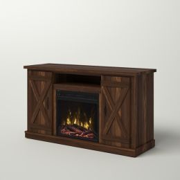 FarmHouse Rustic Espresso  TV Entertainment Electric Fireplace