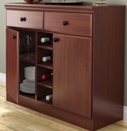 Dining Room Buffet Sideboard Console Table in Cherry Wood Finish