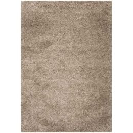 6'7" x 9'6" Hand-Tufted Plush Taupe Area Rug