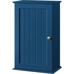 Navy Blue 1-Door Wall Mounted Bathroom Medicine Cabinet Storage Cupboard