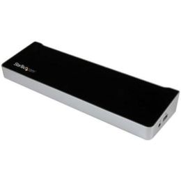 StarTech.com USB C Dock - Compatible with Windows / macOS - Supports Triple 4K Ultra HD Monitors - 60W Power Delivery - Power and Charge Laptop and Pe