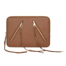 Rebecca Minkoff Moto 13 Sleeve Almond Pebble Leather QF6-00266